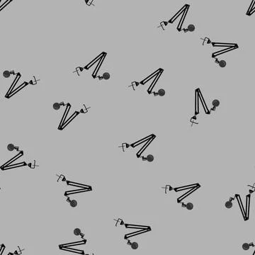 Seamless pattern music microphone stand cartoon vector イラスト素材