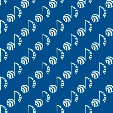 Seamless pattern Music note in doodle style . Vector illustration for fabric, 스톡 일러스트