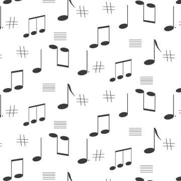 Seamless pattern of music notes 스톡 일러스트