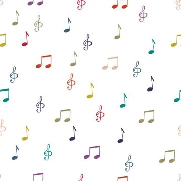 Seamless pattern with music notes. 库存插图