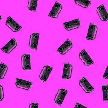 Seamless pattern music partybox sound cartoon vector Stock Illustration