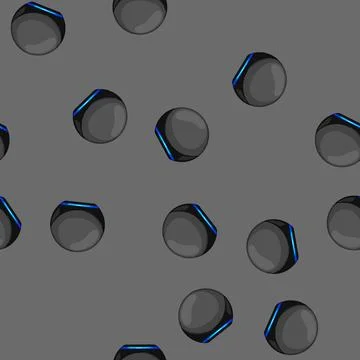 Seamless pattern music smart speaker cartoon vector 스톡 일러스트