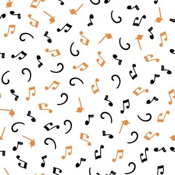 Seamless pattern of musical notes 스톡 일러스트