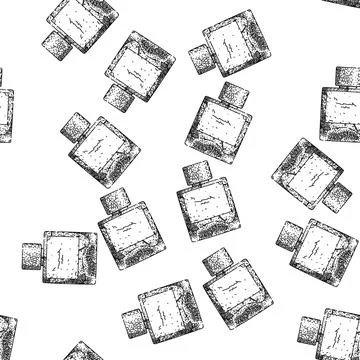 Seamless pattern musk perfum bottle male sketch hand drawn イラスト素材