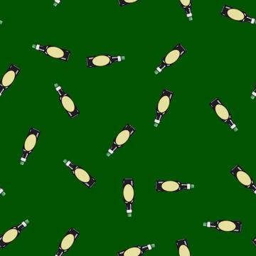 Seamless pattern mustard soy sauce cartoon vector Stock Illustration
