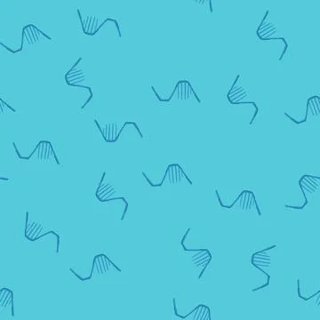 Seamless pattern mutation dna spiral cartoon vector Stock Illustration
