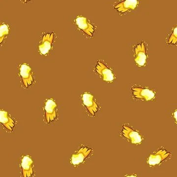 Seamless pattern muzzle gun flash cartoon vector Stock Illustration