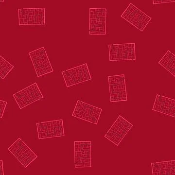 Seamless pattern mystery labyrinth game maze cartoon vector 스톡 일러스트