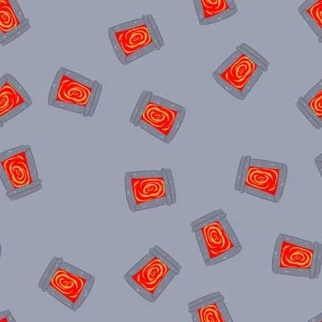 Seamless pattern mystery magic door portal cartoon vector Stock Illustration