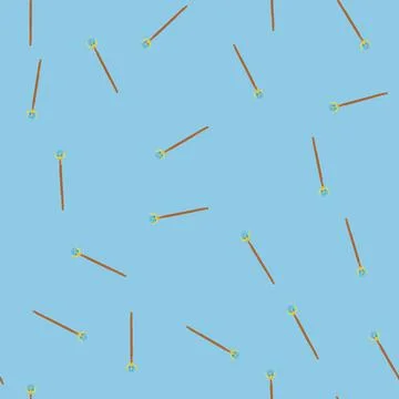 Seamless pattern mystic magic wizard stick cartoon vector Stock Illustration