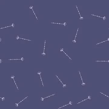 Seamless pattern mythology trident magic cartoon vector 库存插图