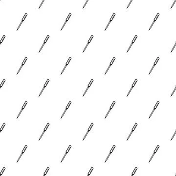 Seamless pattern with a nail file or cuticle pusher line art icon Stockillustratie