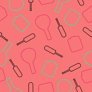 Seamless pattern nail polishes vector Stock Illustration