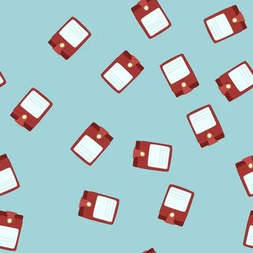 Seamless pattern name id card cartoon vector Stock Illustration