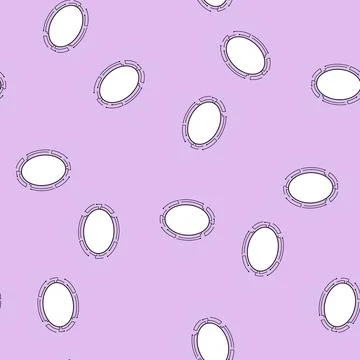 Seamless pattern nanotechnology microchip frame cartoon vector Stock Illustration