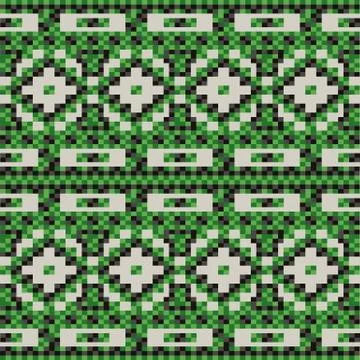 Seamless pattern of national knitting Stock Illustration