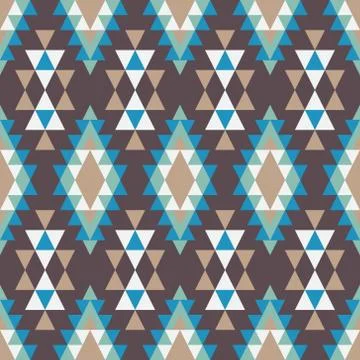 Seamless pattern in the native American style. Illustrazione stock