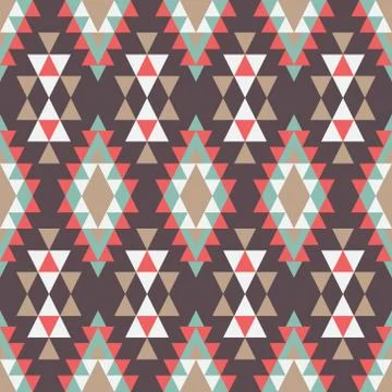 Seamless pattern in the native American style. Stock Illustration