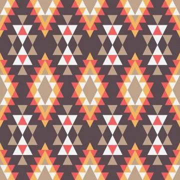 Seamless pattern in the native American style. Stock Illustration