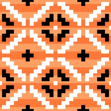 Seamless pattern in the native American style. Stock Illustration