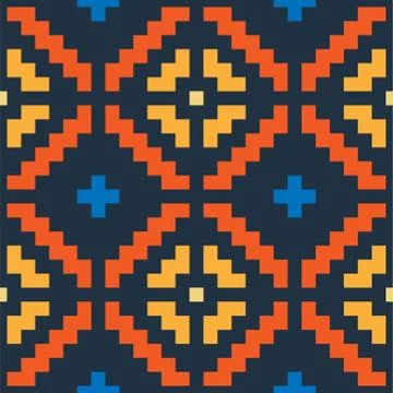 Seamless pattern in the native American style. Stock Illustration