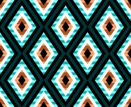 Seamless pattern in the native American style. Illustrazione stock