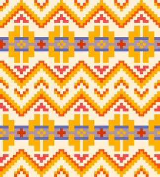 Seamless pattern in the native American style. Illustrazione stock