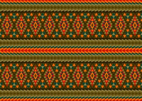 Seamless pattern in the native American style. Stock Illustration