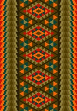 Seamless pattern in the native American style. Illustrazione stock