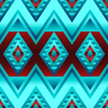 Seamless pattern in the native American style. Stock Illustration