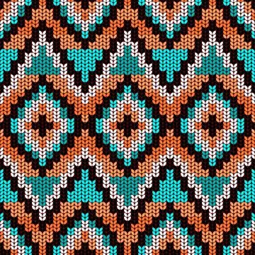 Seamless pattern in the native American style. Stock Illustration