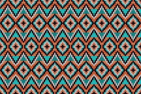 Seamless pattern in the native American style. Stock Illustration