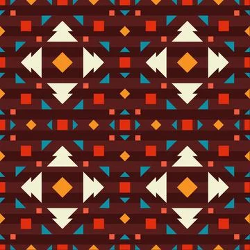 Seamless pattern in the native American style. Stock Illustration