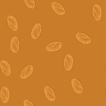 Seamless pattern natural bamboo plate cartoon vector イラスト素材