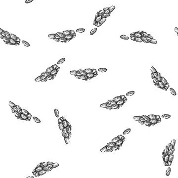Seamless pattern natural dried fruit sketch hand drawn Stock-Illustration