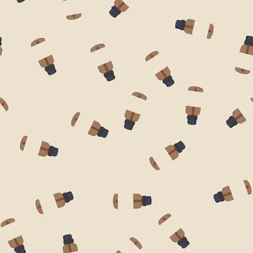Seamless pattern natural essential oil bottle cartoon vector Stock Illustration