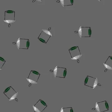 Seamless pattern natural feeder bird cartoon vector Illustrazione stock