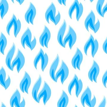 Seamless pattern of natural gas flames. Industrial and business image. Stock Illustration
