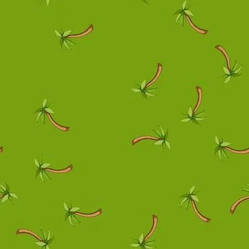 Seamless pattern natural palm coconut cartoon vector 스톡 일러스트