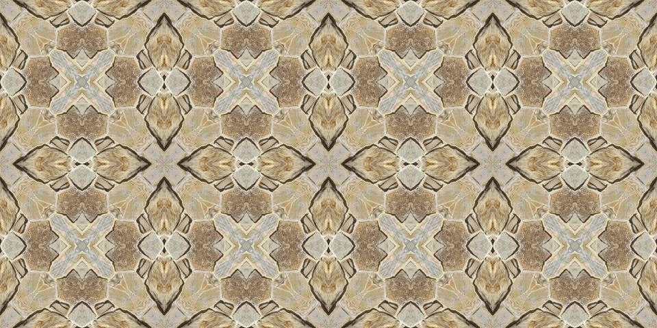 Seamless pattern of natural rock. Yellow and gray texture of natural stone... Stock Illustration