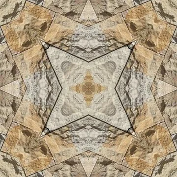 Seamless pattern of natural rock. Yellow and gray texture of natural stone... Stock Illustration