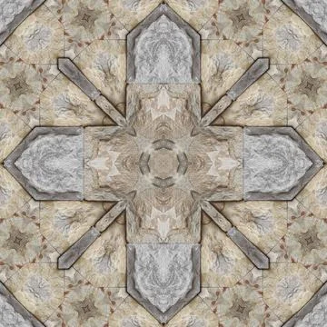 Seamless pattern of natural rock. Yellow and gray texture of natural stone... Stock Illustration