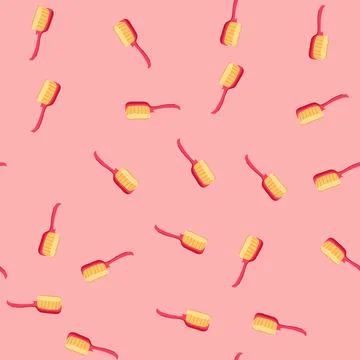 Seamless pattern natural soft baby brush cartoon vector Stock Illustration