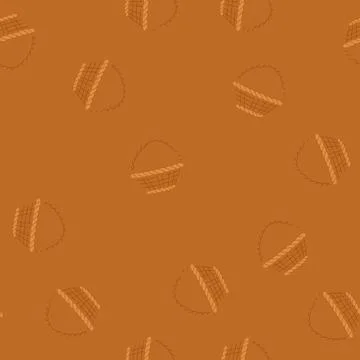 Seamless pattern natural wicker basket cartoon vector Stock Illustration
