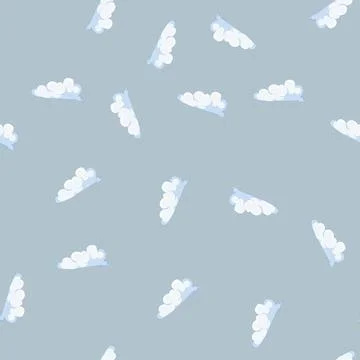 Seamless pattern nature cloud cartoon vector 库存插图