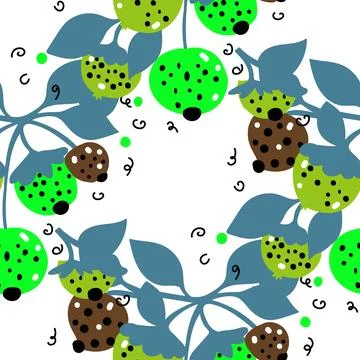 Seamless pattern with nature elements. Vector background for surface design. 스톡 일러스트