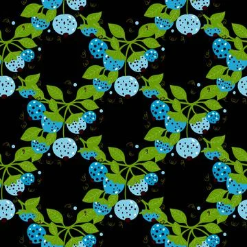 Seamless pattern with nature elements. Vector background for surface design. Stock Illustration