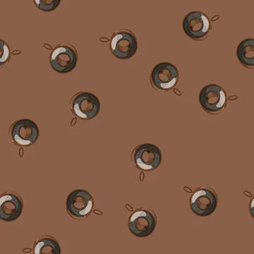 Seamless pattern nature feeder bird cartoon vector 스톡 일러스트