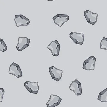 Seamless pattern nature pebble stone cartoon vector Illustrazione stock