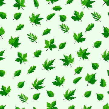 Seamless pattern in nature style green. Stock Illustration